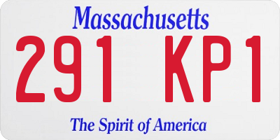 MA license plate 291KP1