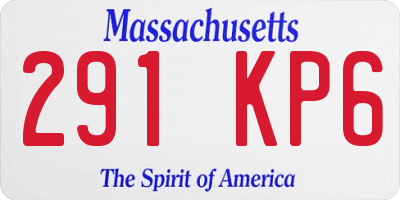 MA license plate 291KP6