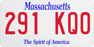MA license plate 291KQ0