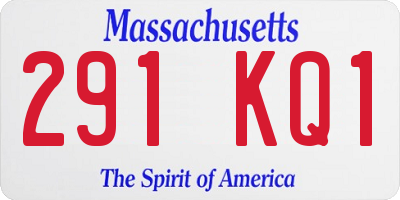 MA license plate 291KQ1