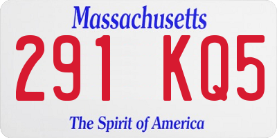 MA license plate 291KQ5