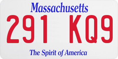 MA license plate 291KQ9