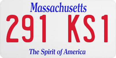 MA license plate 291KS1