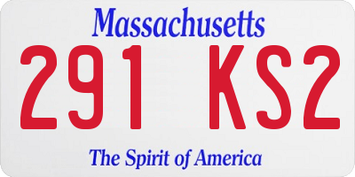 MA license plate 291KS2