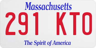 MA license plate 291KT0