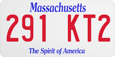 MA license plate 291KT2