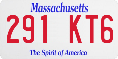 MA license plate 291KT6