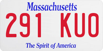 MA license plate 291KU0