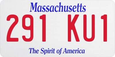 MA license plate 291KU1