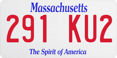 MA license plate 291KU2