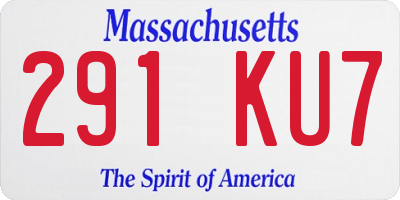 MA license plate 291KU7