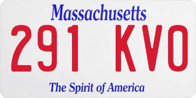 MA license plate 291KV0