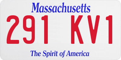 MA license plate 291KV1