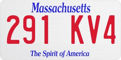 MA license plate 291KV4