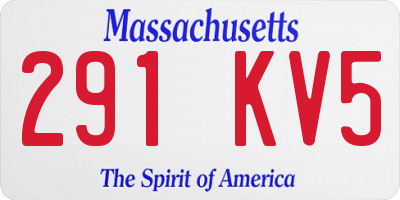 MA license plate 291KV5