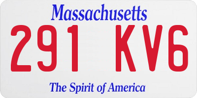 MA license plate 291KV6