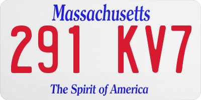 MA license plate 291KV7