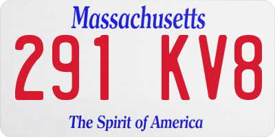 MA license plate 291KV8