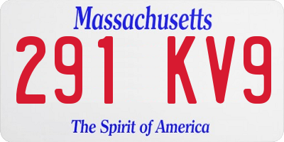MA license plate 291KV9