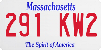 MA license plate 291KW2