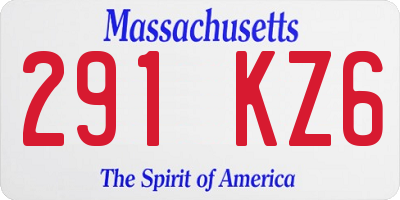 MA license plate 291KZ6