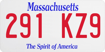 MA license plate 291KZ9