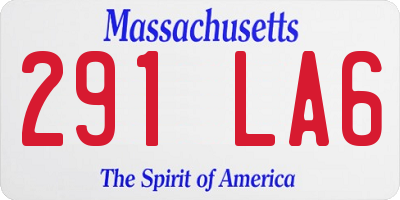 MA license plate 291LA6
