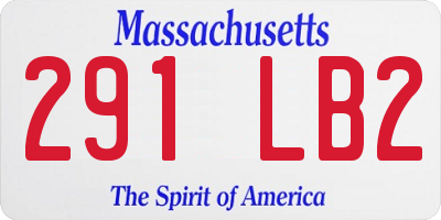 MA license plate 291LB2