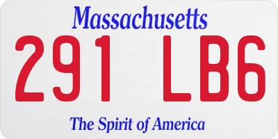 MA license plate 291LB6