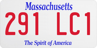 MA license plate 291LC1