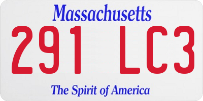 MA license plate 291LC3