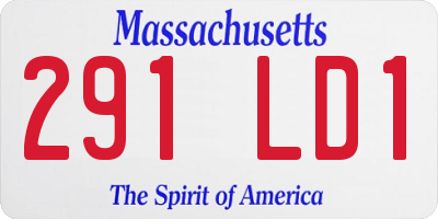 MA license plate 291LD1