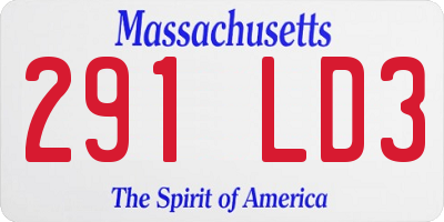 MA license plate 291LD3