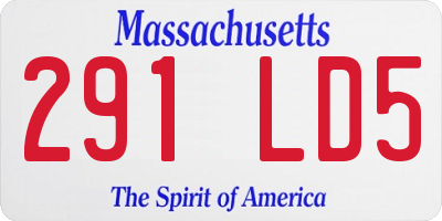MA license plate 291LD5