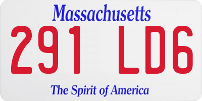 MA license plate 291LD6