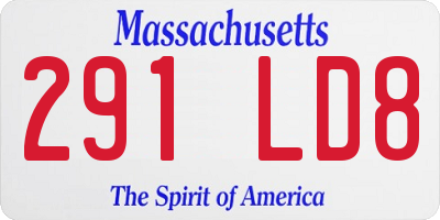 MA license plate 291LD8