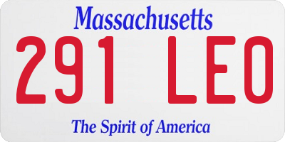 MA license plate 291LE0