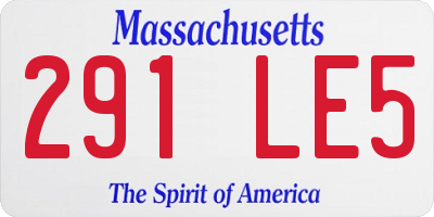 MA license plate 291LE5
