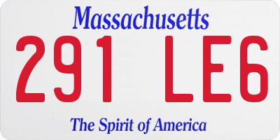 MA license plate 291LE6