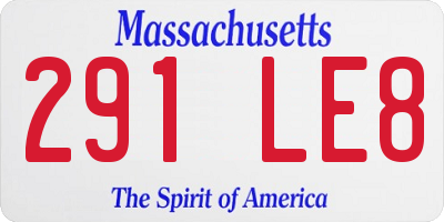 MA license plate 291LE8