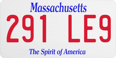 MA license plate 291LE9