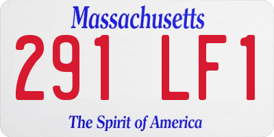 MA license plate 291LF1
