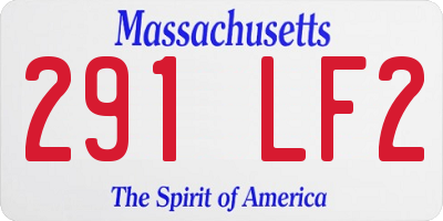 MA license plate 291LF2