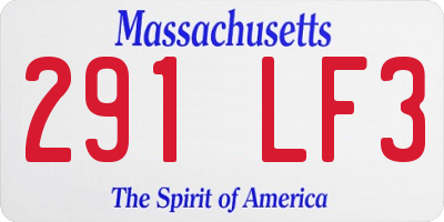 MA license plate 291LF3