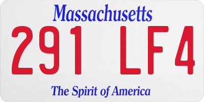 MA license plate 291LF4