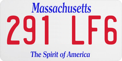 MA license plate 291LF6