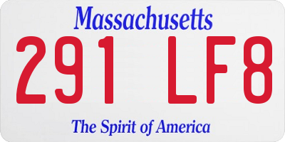 MA license plate 291LF8