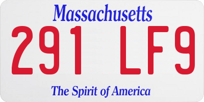 MA license plate 291LF9