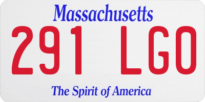 MA license plate 291LG0