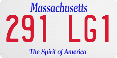 MA license plate 291LG1